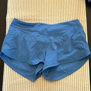 Lululemon blue speed up shorts